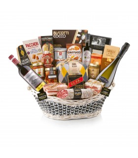 CONFEZIONE NATALIZIA VILLA GUELFA "GHIOTTONERIE" 20PZ. COMPLEMENTO D'ARREDO CON CESTONE  C/O META' NOVEMBRE