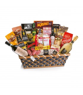 CONFEZIONE NATALIZIA VILLA GUELFA "LA GHIOTTA DISPENSA" 24PZ. COMPLEMENTO D'ARREDO CON CESTONE  C/O META' NOVEMBRE