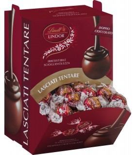 BOULES LINDOR LINDT DOPPIO CIOCCOLATO AL LATTE E RIPIENO FONDENTE 12G EXPO 96 PZ.
