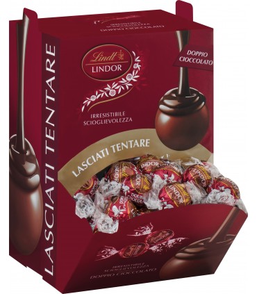 BOULES LINDOR LINDT DOPPIO CIOCCOLATO AL LATTE E RIPIENO FONDENTE 12G EXPO 96 PZ.