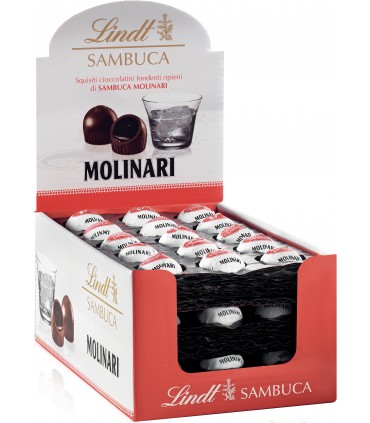 PRALINE LINDT FONDENTI RIPIENE DI SAMBUCA MOLINARI 14g EXPO 45 PZ.