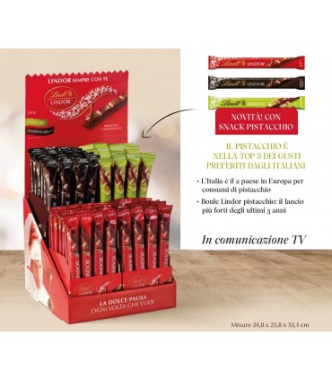 EXPO SNACK LINDOR LINDT ASSORTITO DA 96 PZ.