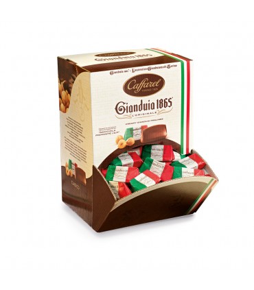 EXPO SFUSO GIANDUIA CAFFAREL NOCCIOLA PIEMONTE I.G.R. TRICOLORE CON 3 SACCHETTI DA 1KG