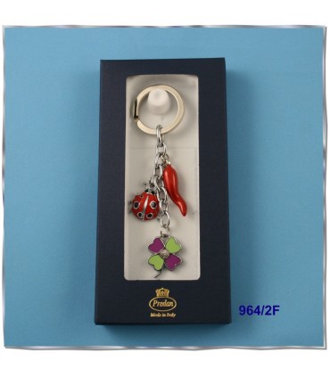 Corno+Coccinella+Fiore+Strass Predan in scatola da regalo