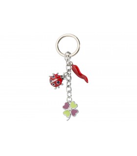 Corno+Coccinella+Fiore+Strass Predan in scatola da regalo