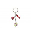 Corno+Coccinella+Fiore+Strass Predan IN METALLO SMALTATO A MANO in scatola da regalo