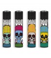 Accendino Clipper Large MUSHROOMS SKULLS conf. 48 pz. assortiti con 4 grafiche