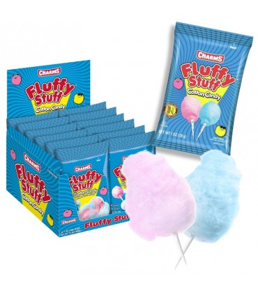 Fluffy Stuff Cotton Candy Zucchero Filato Fragola e Mora da 28 gr Ideale per Party Feste Compleanni CONF.12PZ