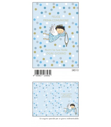 BIGLIETTO PRIMA COMUNIONE BAMBINO MARPIMAR  CONF. 12 PZ.
