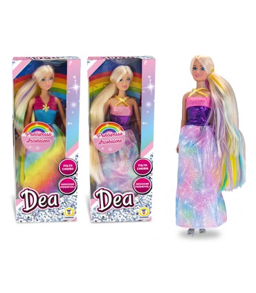 DEA BAMBOLA PRINCIPESSA ARCOBALENO CAPELLI LUNGHI ALTEZZA 31 CM TEOREMA GIOCHI DISPONIBILE IN 2 MODELLI