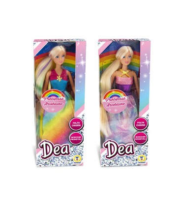DEA BAMBOLA PRINCIPESSA ARCOBALENO CAPELLI LUNGHI ALTEZZA 31 CM TEOREMA GIOCHI DISPONIBILE IN 2 MODELLI