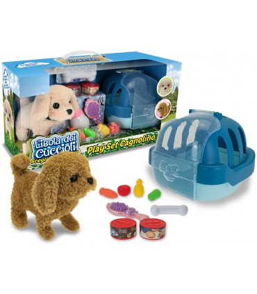 PLAY SET ISOLA DEI CUCCIOLI CAGNOLINO CAMMINA SCODINZOLA ABBAIA CON ACCESSORI DISPONIBILE IN 2 MODELLI
