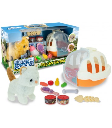 PLAY SET ISOLA DEI CUCCIOLI GATTINO CAMMINA SCODINZOLA MIAGOLA CON ACCESSORI DISPONIBILE IN 2 MODELLI