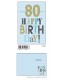 BIGLIETTO BUON COMPLEANNO 80 anni MARPIMAR CON FOIL ORO CONF. 6 PZ.