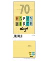 BIGLIETTO BUON COMPLEANNO 70 anni MARPIMAR CON FOIL ORO CONF. 6 PZ.