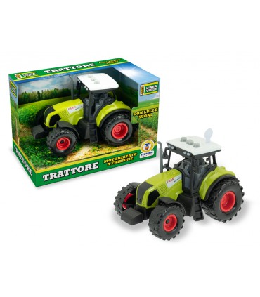 TRATTORE  LINEA VERDE MOTORIZZATO A FRIZIONE LUCI E SUONI SCALA 1:36 TEOREMA GIOCHI