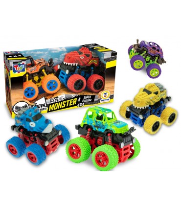 2 MONSTER 4X4 OFF ROAD CON FUNZIONAMENTO A FRIZIONE