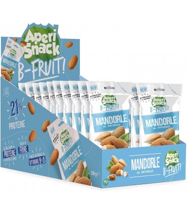 MANDORLE NATURALI SGUSCIATE APERISNACK B-FRUIT BUSTINA 25g CONF. 20 PZ.