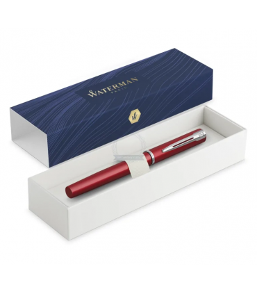 PENNA WATERMAN STILOGRAFICA MOD. ALLURE IN METALLO COLORE ROSSA CONFEZIONATA IN ELEGANTE SCATOLA DA REGALO