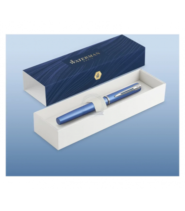 PENNA WATERMAN STILOGRAFICA MOD. ALLURE IN METALLO COLORE BLU CONFEZIONATA IN ELEGANTE SCATOLA DA REGALO