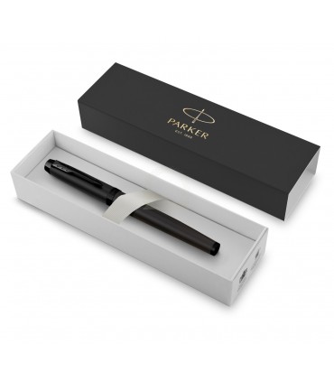 Penna ROLLER Parker ACHROMATIC BLACK EDITION in Metallo CONFEZIONATA IN ELEGANTE SCATOLA REGALO