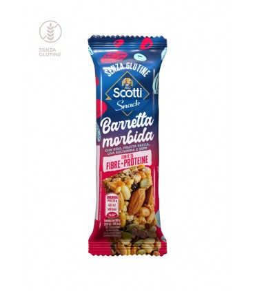 BARRETTA RISO SCOTTI SNACK MORBIDO CON RISO FRUTTA SECCA UVA SULTANINA E SEMI 35g CONF. 30 PZ.