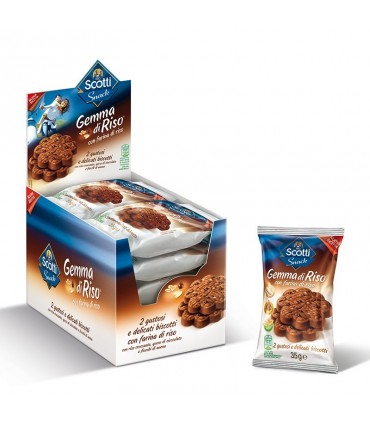 SNACK RISO SCOTTI GEMMA DI RISO AL CIOCCOLATO 35g CONF. 15 PZ.