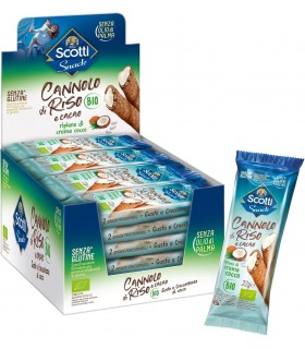 SNACK RISO SCOTTI CANNOLO DI RISO CON CACAO E COCCO 22g. CONF. 24 PZ.