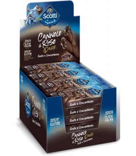 SNACK RISO SCOTTI CANNOLO DI RISO CON CIOCCOLATO FONDENTE 23g. CONF. 24 PZ.