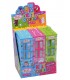 KIT SCUOLA COMPLETO ASSORTITO IN 4 COLORAZIONI CON GUSTOSE CARAMELLE AL GUSTO TUTTI I FRUTTI da 3g CONF. 24PZ