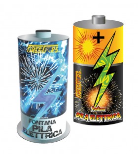FONTANA PILA ELETTRICA MULTICOLORE 2 grafiche H.14  D.5  CM.  ART.808 FIRESTARS
