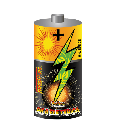 FONTANA PILA ELETTRICA MULTICOLORE 2 grafiche H.14  D.5  CM.  ART.808 FIRESTARS