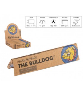 CARTINA THE BULLDOG LUNGA KS SLIM UNBLEACHED conf. da 25 LIBRETTI DA 33 CARTINE
