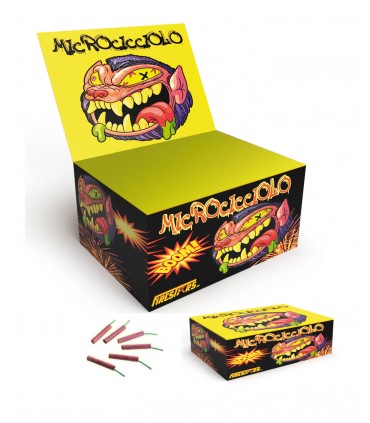 MICROCICCIOLO CON MICCIA L.0.8 CM.  EXPO.60 PZ.  40 PZ. PER SCATOLINAART.098 FIRESTARS