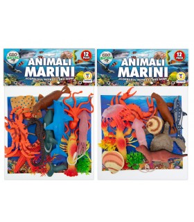 BUSTA GEO NATURE TEOREMA GIOCHI ANIMALI MARINI RIGIDI 12PZ. CON MAPPA ILLUSTRATIVA