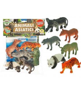 BUSTA GEO NATURE TEOREMA GIOCHI ANIMALI DELL'ASIA RIGIDI 6PZ. CON MAPPA ILLUSTRATIVA