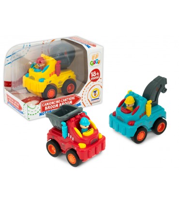 GOGO MEZZI DA CANTIERE BROOM BROOM  misura 13x08x9 cm. TEOREMA GIOCHI DISPONIBILE IN 3 MODELLI