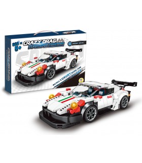 CLICK CLAK GIOCATTOLO A COSTRUZIONE AUTO SPORTIVA BIANCA CON TRICOLORE 322 PZ. TEOREMA GIOCHI