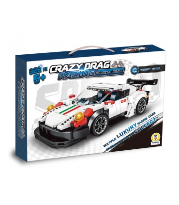 CLICK CLAK GIOCATTOLO A COSTRUZIONE AUTO SPORTIVA BIANCA CON TRICOLORE 322 PZ. TEOREMA GIOCHI