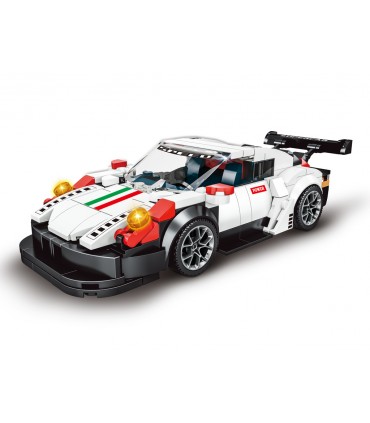 CLICK CLAK GIOCATTOLO A COSTRUZIONE AUTO SPORTIVA BIANCA CON TRICOLORE 322 PZ. TEOREMA GIOCHI
