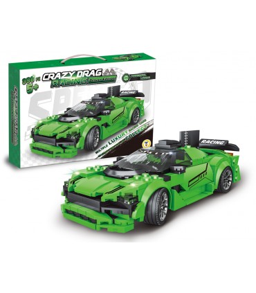 CLICK CLAK GIOCATTOLO A COSTRUZIONE AUTO SPORTIVA VERDE E NERA 398 PZ. TEOREMA GIOCHI