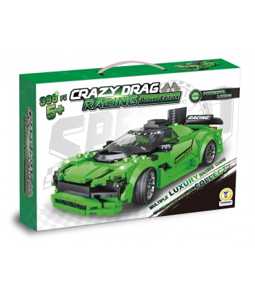 CLICK CLAK GIOCATTOLO A COSTRUZIONE AUTO SPORTIVA VERDE E NERA 398 PZ. TEOREMA GIOCHI