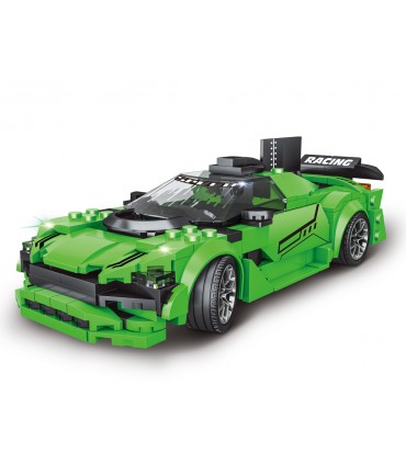 CLICK CLAK GIOCATTOLO A COSTRUZIONE AUTO SPORTIVA VERDE E NERA 398 PZ. TEOREMA GIOCHI