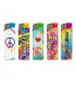 Accendino ELETTRONICO Atomic PEACE AND LOVE conf. 50 pz. assortito con 5 grafiche