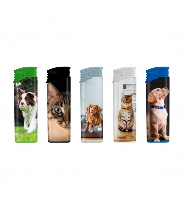 Accendino Elettronico Atomic ANIMALI  conf. 50 pz. assortiti con 5 GRAFICHE.