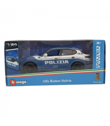 Auto Burago Die Cast POLIZIA Mod. ALFA ROMEO STELVIO Scala 1/24