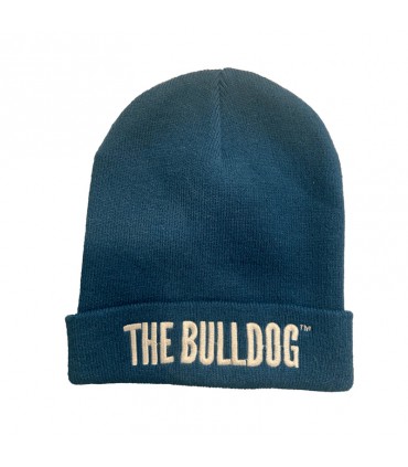 Cappello LUNGO THE BULLDOG IN LANA INVERNALE COLORE BLU PETROLIO