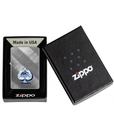 ZIPPO ACE OF SPADES DIAMOND DESIGN