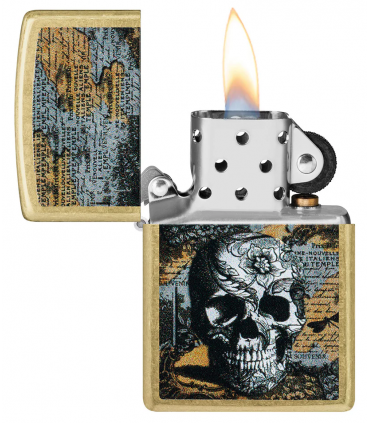 Zippo FLORAL SKULL DESIGN