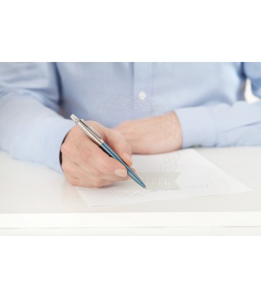 Penna a Sfera Parker Jotter in Acciaio waterloo colore bluconfezionata in elegante scatola regalo